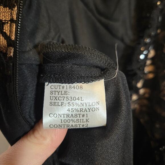 Tadashi Collection Sequin Maxi Gown Dress Halter Lace Event Lined Y2K Glam 6 - Picture 8 of 10